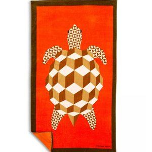 Jonathan Adler Reversable Turtle Print Beach Towel NWT